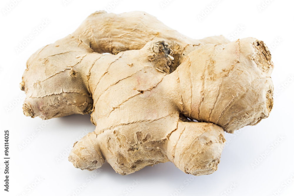 Ginger root isolated on white