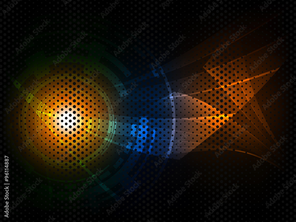 Obraz premium Abstract futuristic digital technology background. Vector illustration