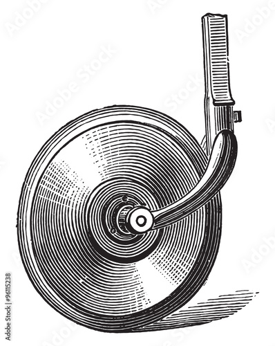 Canvas-taulu Rolling coulter, vintage engraving.