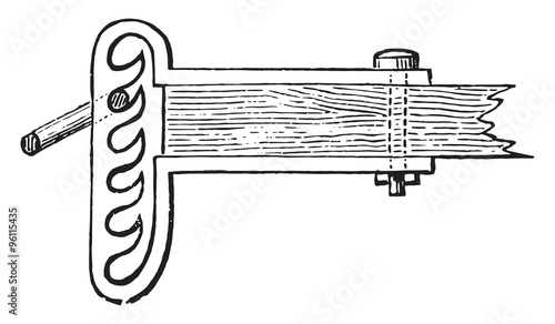Foto Regulator has straight notches for height, vintage engraving.