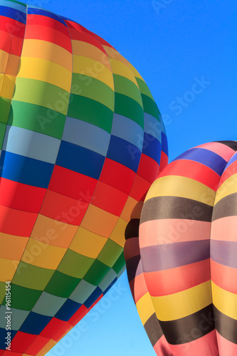 colored air balloons at the blue sky