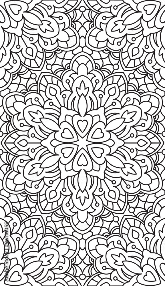 Fototapeta premium Seamless Abstract Tribal Pattern. Hand Drawn Ethnic Texture. Vec