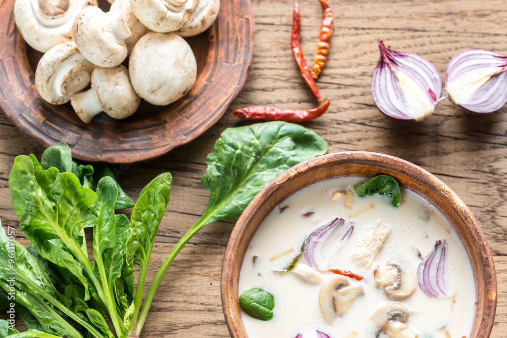 Fototapeta premium Thai coconut cream soup