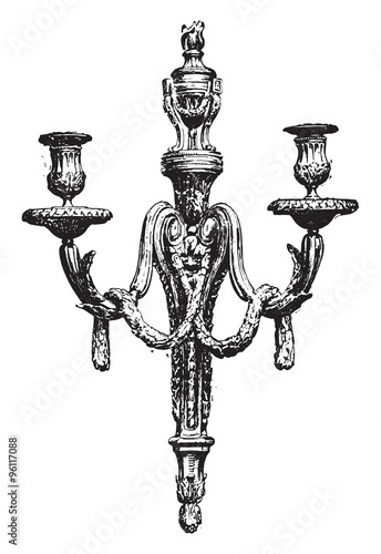 Applied Louis-six, vintage engraving.