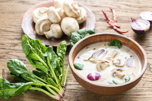 Thai coconut cream soup