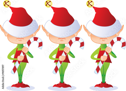 Dedicated elf recruits stand at port arms in preparation for the Christmas holiday