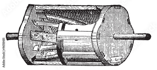 Detacher, vintage engraving.