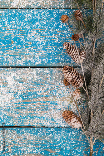 Christmas background with fir branches