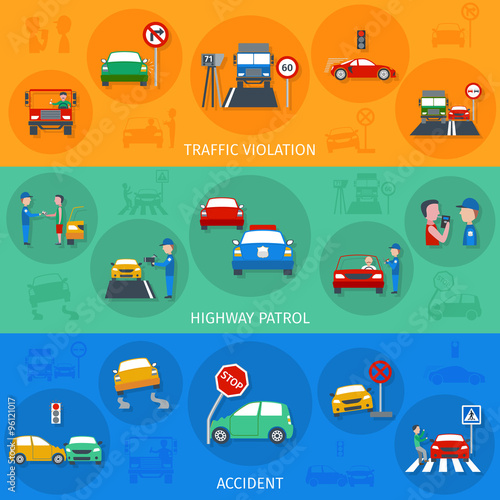 Traffic Violation Banner Set