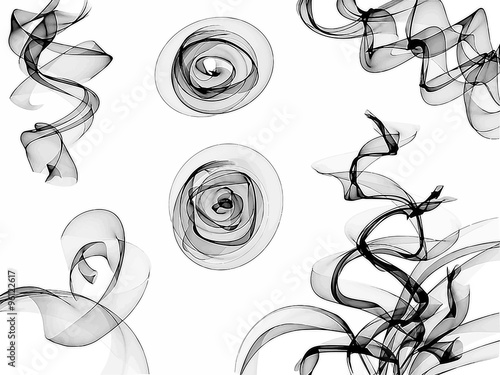 Black veil set. Vector version