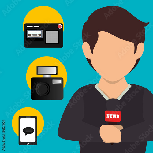 Mass media news graphic
