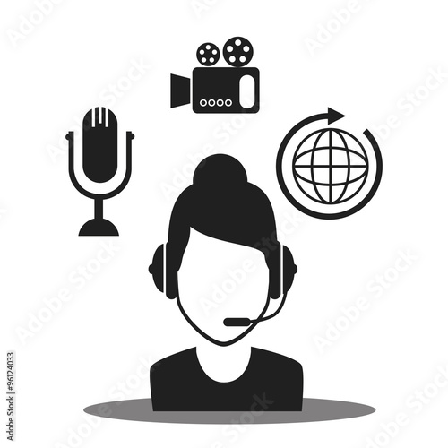 Mass media news graphic