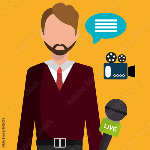 Mass media news graphic