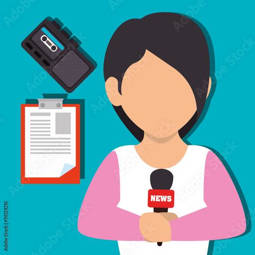 Mass media news graphic