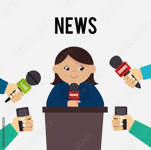 Mass media news graphic