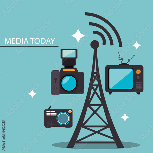 Mass media news graphic