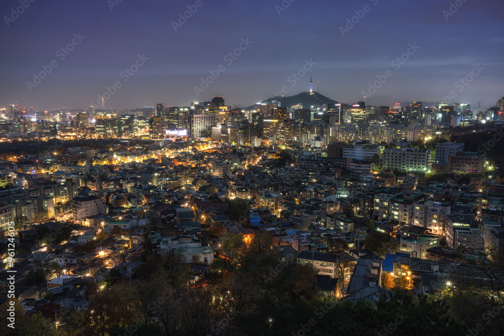 Seoul Night view from Inwangsan