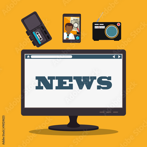 Mass media news graphic 