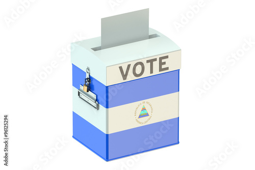 Nicaragua election ballot box for collecting votes