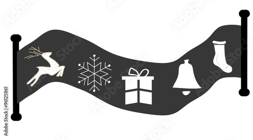 Décorations de Noël suspendus, or, isolé, fond, par chemein