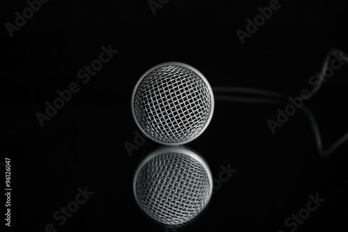 Microphone head with reflection © Stretch Clendennen
