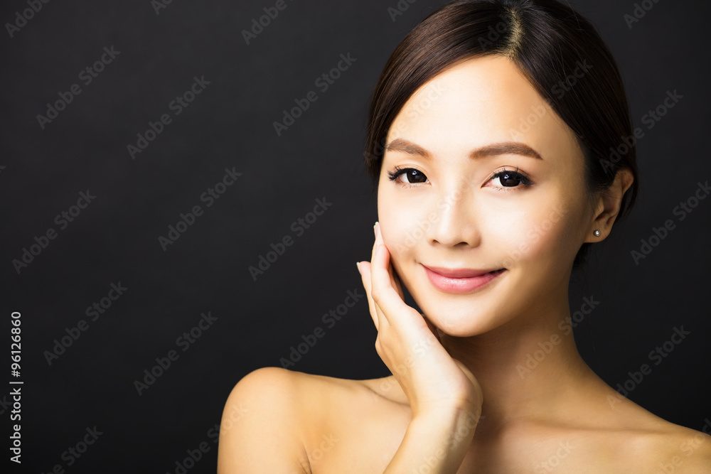 closeup beautiful young asian woman face closeup beautiful young asian woman face