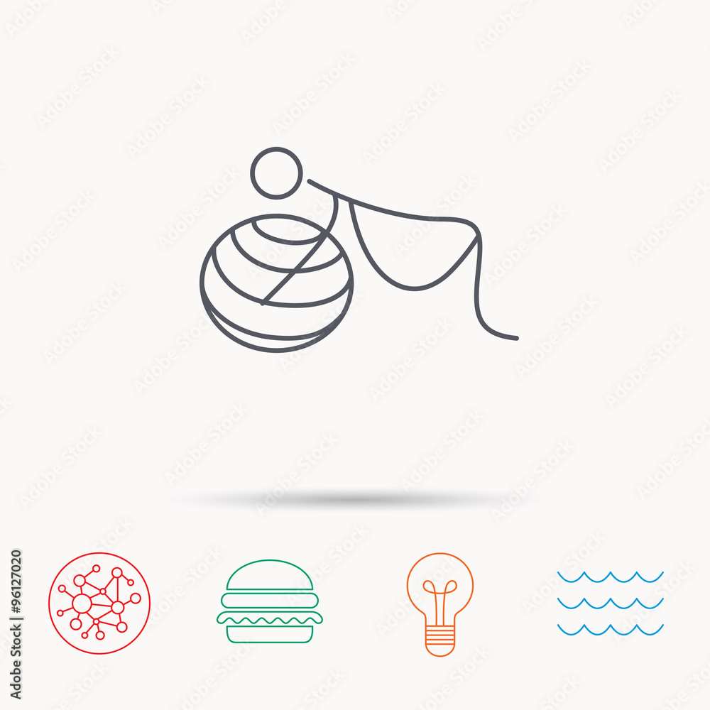 Gymnastic for pregnant icon. Pilates fitness. Gymnastic for pregnant icon. Pilates fitness.