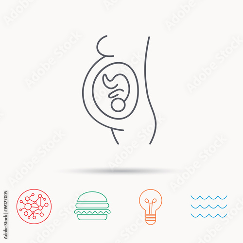 Pregnancy icon. Medical genecology sign.
