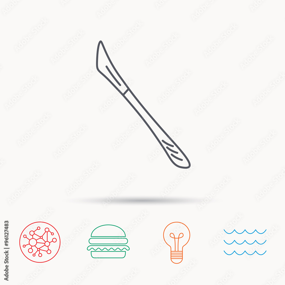 Scalpel icon. Surgeon tool sign. Scalpel icon. Surgeon tool sign.