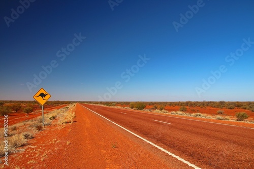 Australian road sign on the highway