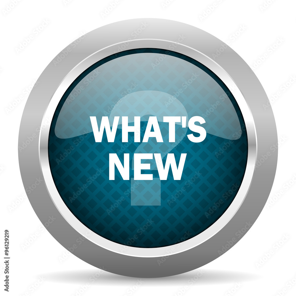 new blue silver chrome border icon on white background new blue silver chrome border icon on white background