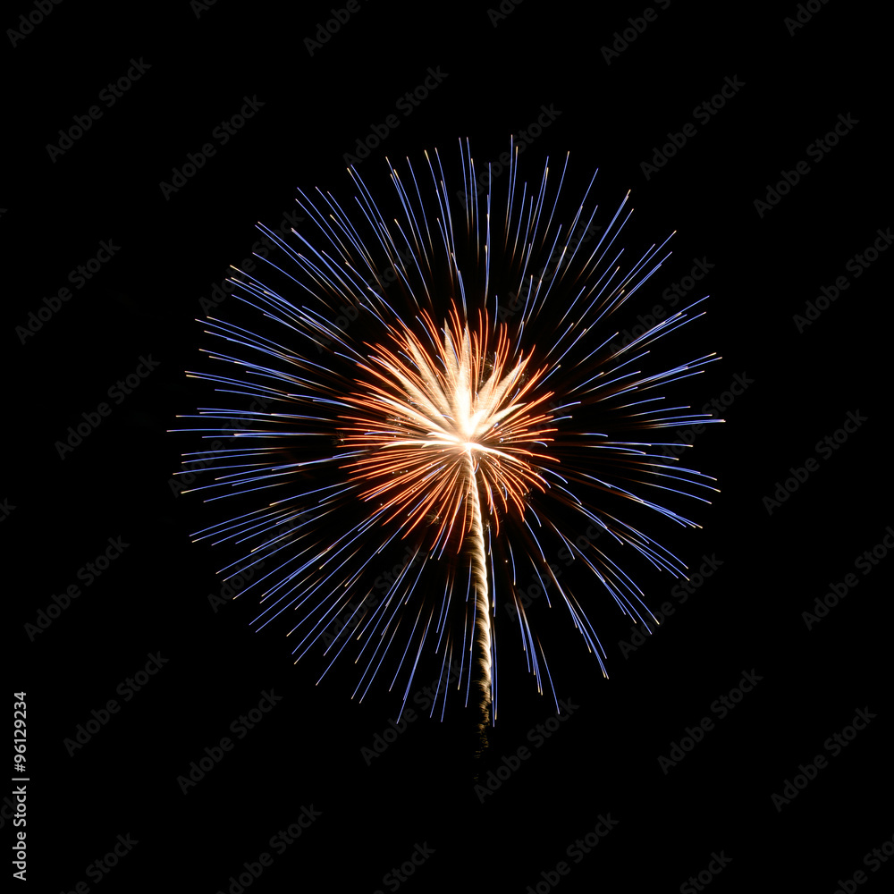 Close-up of Japanese Fireworks in Summer Festival