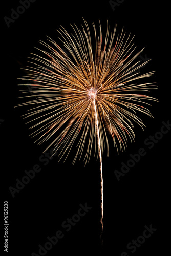 Close-up of Japanese Fireworks in Summer Festival