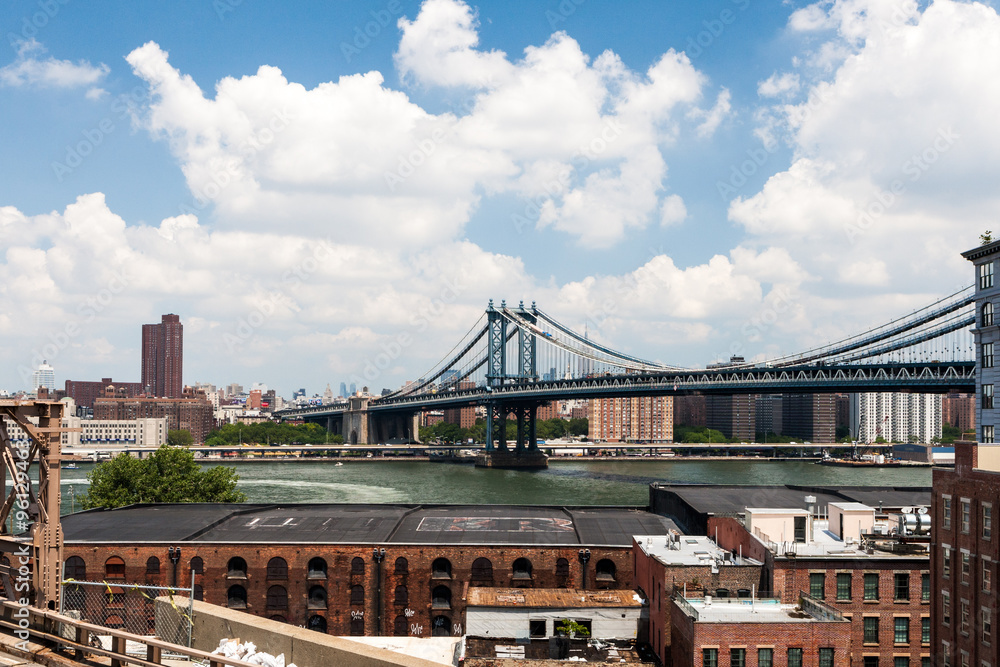 Naklejka premium Manhattan Bridge, New York, USA