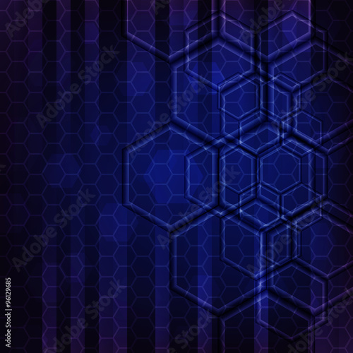 Abstract vector background with hexagons