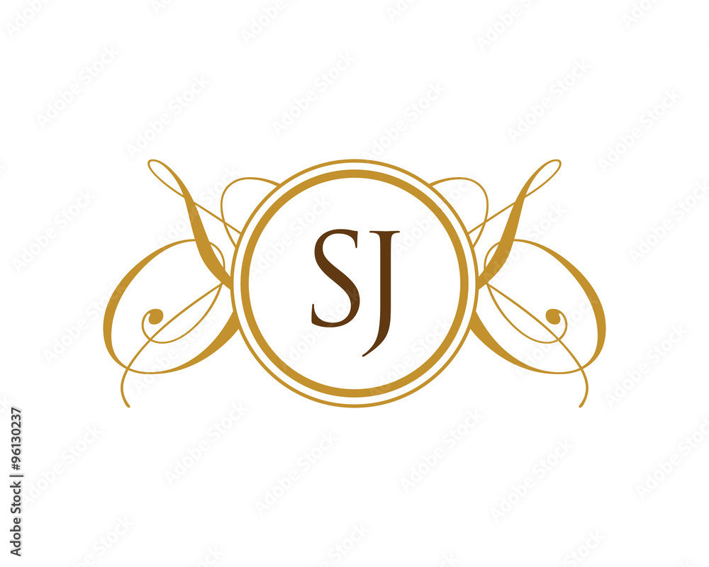SJ Luxury Ornament initial logo SJ Luxury Ornament initial logo