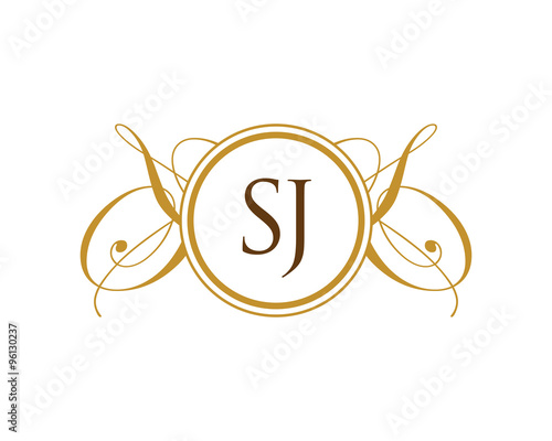 SJ Luxury Ornament initial logo
