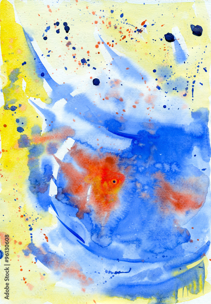 Obraz premium watercolor goldfish