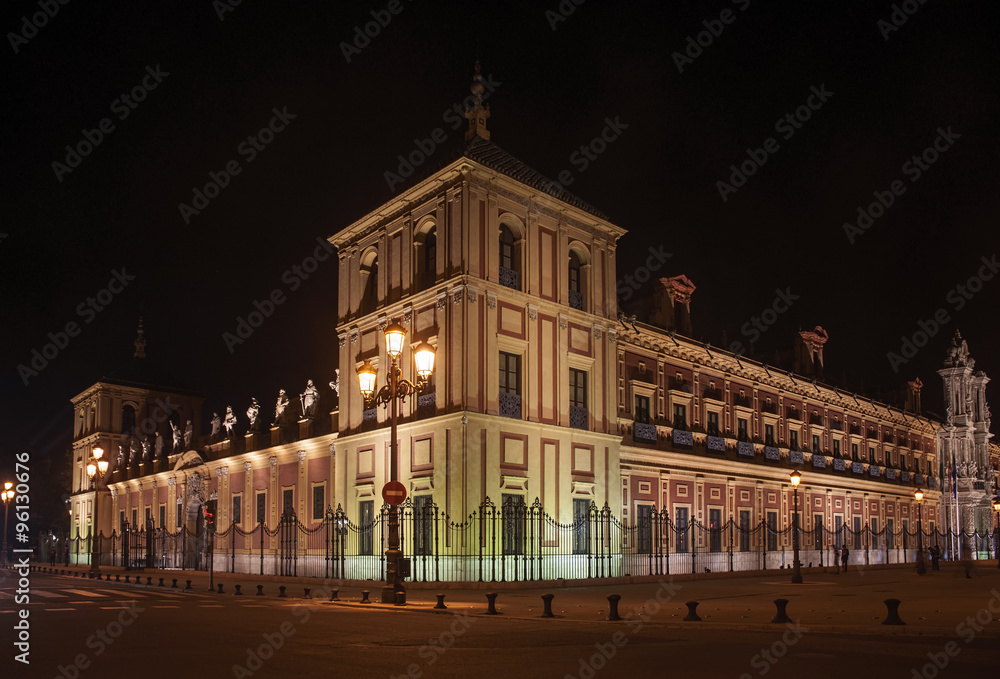 Palacio de San Telmo en la ciudad de Sevilla, Andalucía