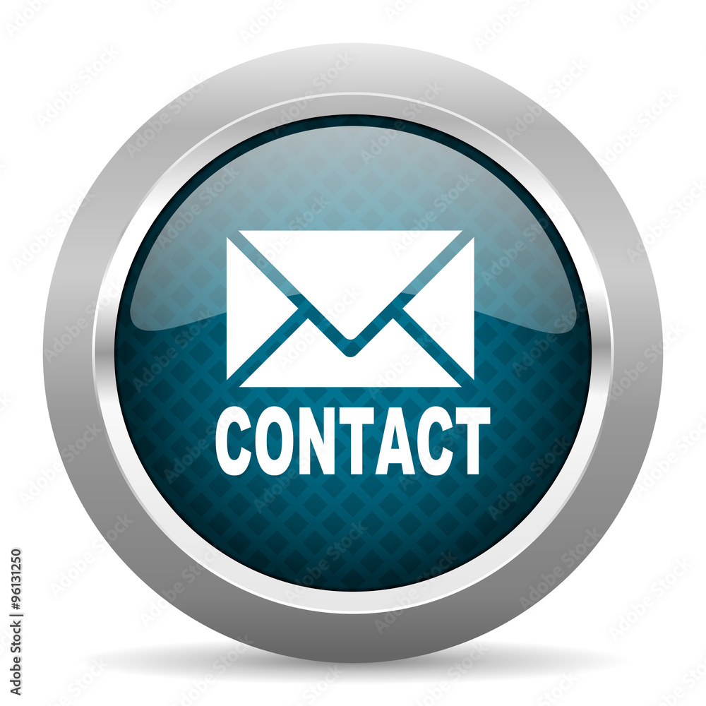 email blue silver chrome border icon on white background email blue silver chrome border icon on white background