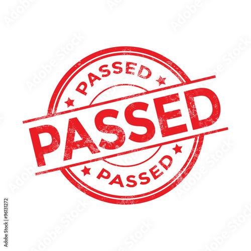 Passed rubber stamp vector illustration