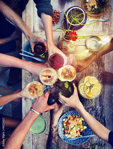 Food Table Healthy Delicious Organic Meal Concept