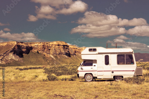 Canvas Print campervan travelling