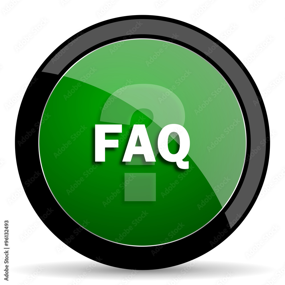 faq green web glossy icon with shadow on white background faq green web glossy icon with shadow on white background