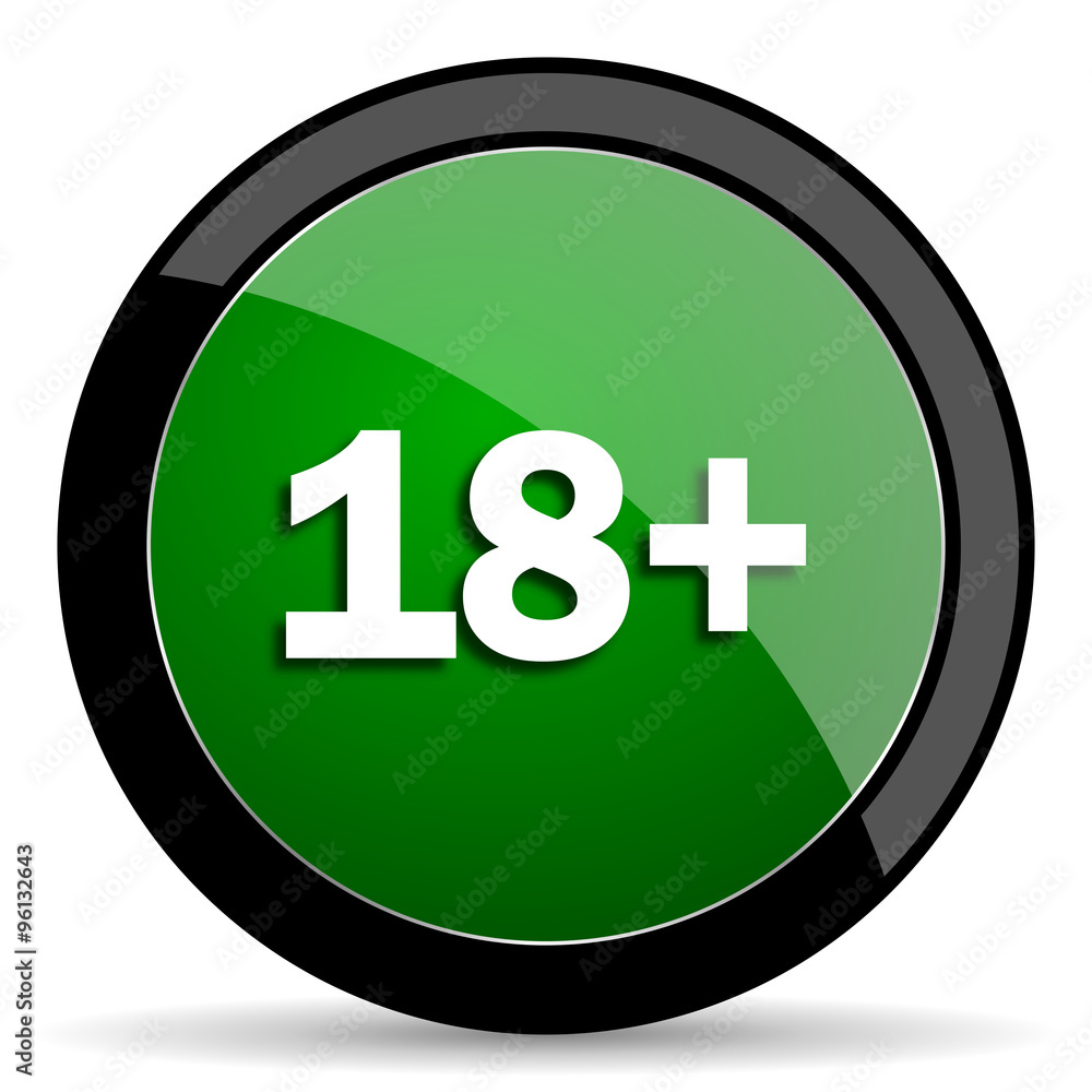 adults green web glossy icon with shadow on white background adults green web glossy icon with shadow on white background