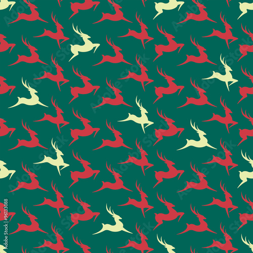Rudolph Reindeer. Seamless pattern. 