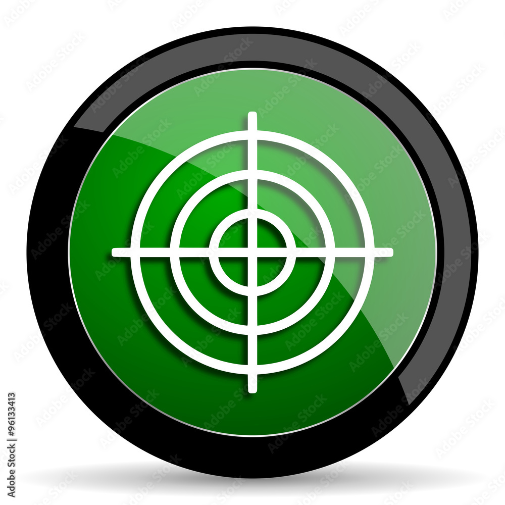 target green web glossy icon with shadow on white background target green web glossy icon with shadow on white background