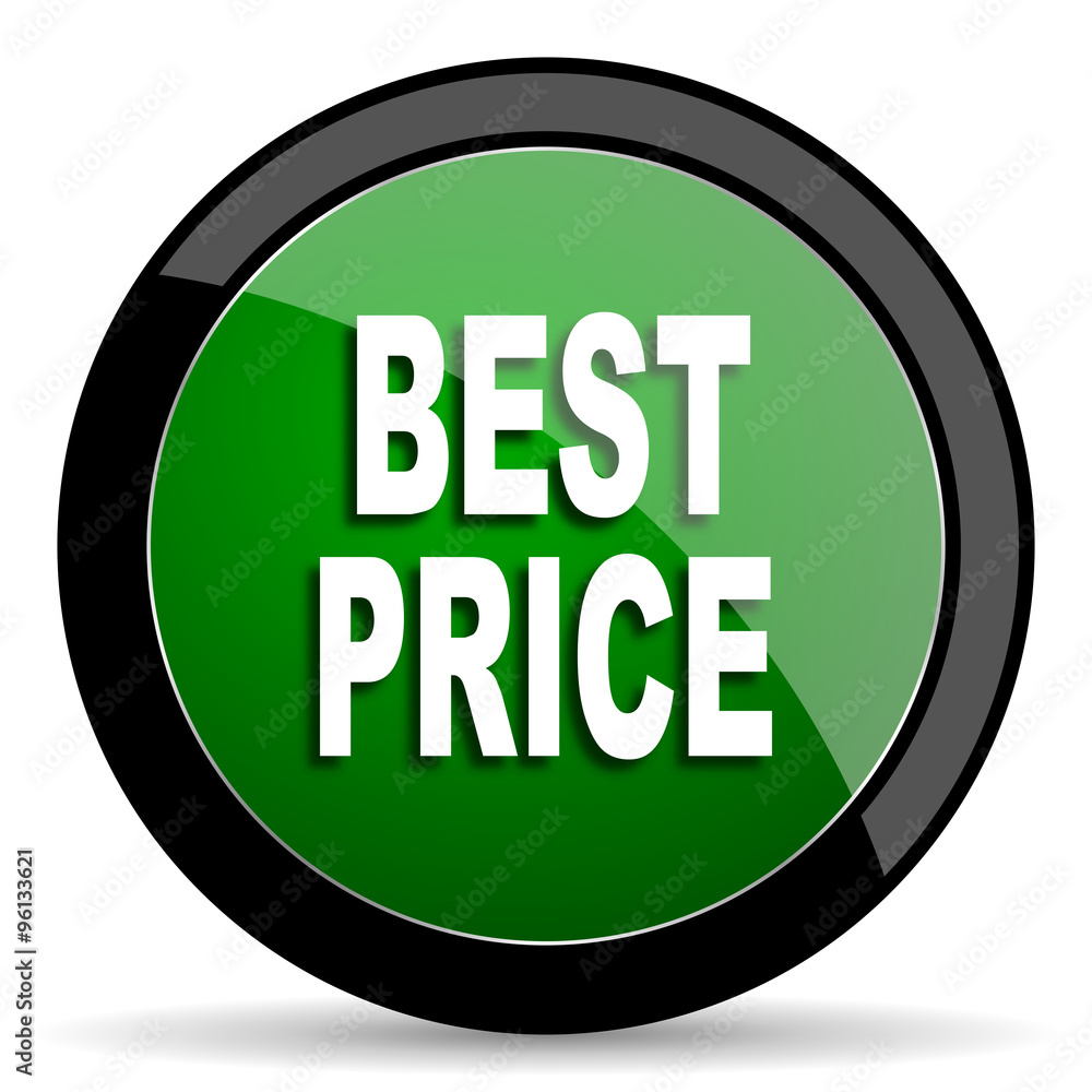 best price green web glossy icon with shadow on white background best price green web glossy icon with shadow on white background