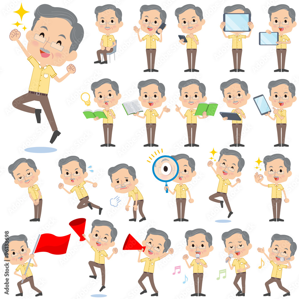 Yellow shortsleeved president Men 2