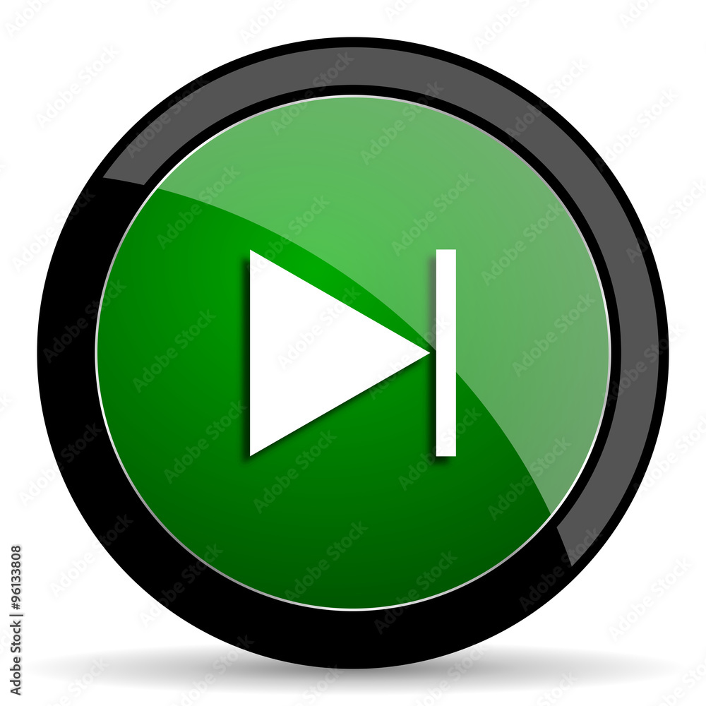next green web glossy icon with shadow on white background next green web glossy icon with shadow on white background